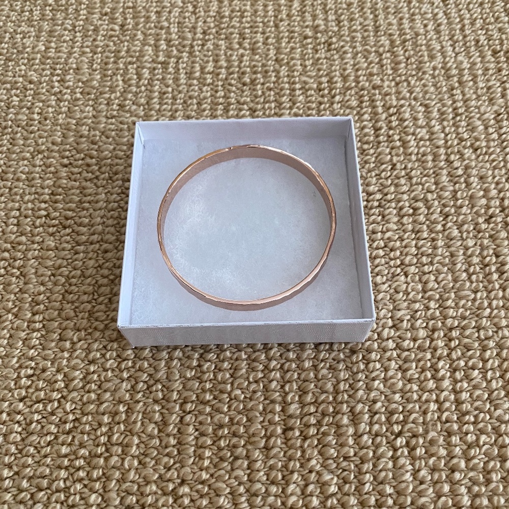 Park Lane Rose Gold Tone Hammered Bracelet, New